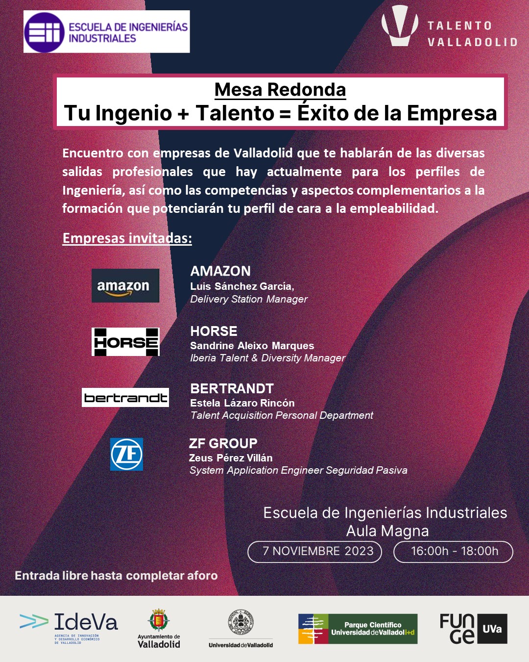 Cartel Mesa Redonda Industriales